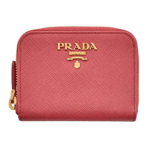 prada saffiano mini zip around wallet|authentic Prada wallet sale.